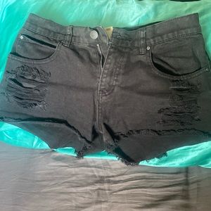 Black 28.  NWOT Cutoff Billabong Denim Shorts